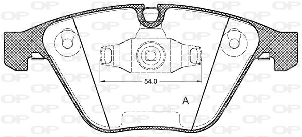 OPEN PARTS Комплект тормозных колодок, дисковый тормоз BPA0857.10